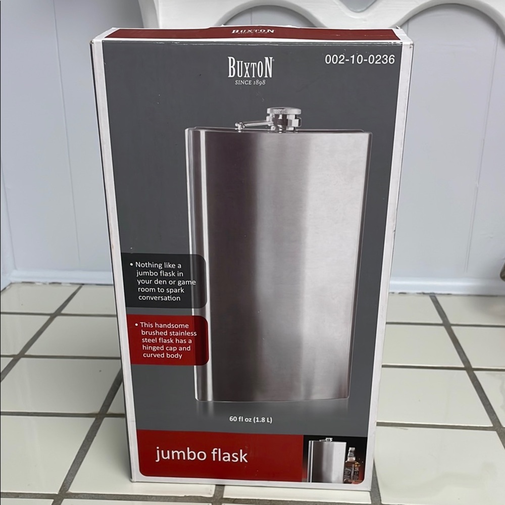 Buxton Silver Jumbo Flask